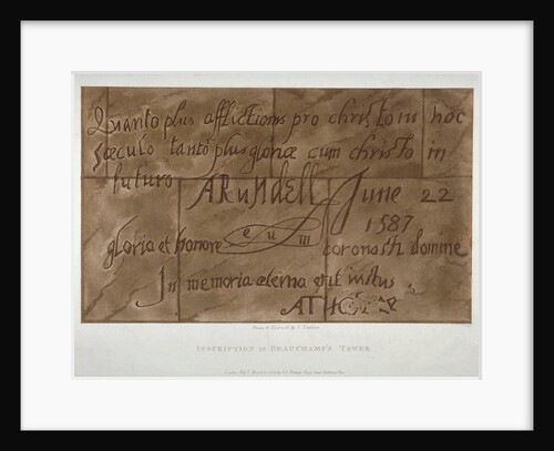 Inscription in Latin by Philip Howard, Earl of Arundel, 1587 (1803) by Charles Tomkins