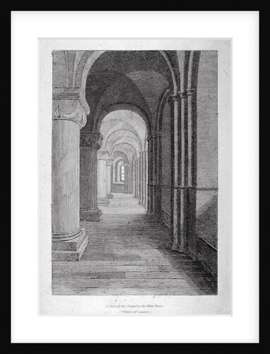 Interior view of the south aisle of St John's Chapel in the White Tower, Tower of London by Anonymous