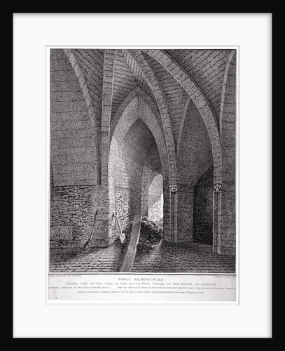 North view of the cell in the south-west tower of the Tower of London by John Thomas Smith