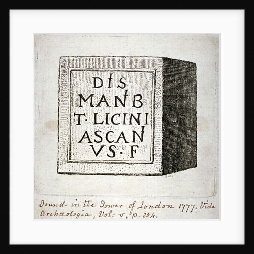 Copy of an inscription found in the Tower of London by Anonymous