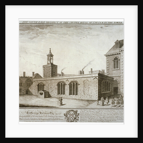 South-east view of the Chapel of St Peter ad Vincula, Tower of London by William Henry Toms
