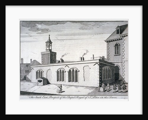 South-east view of the Chapel of St Peter ad Vincula, Tower of London by William Henry Toms