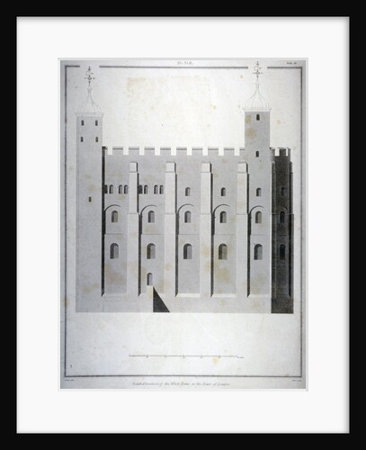 South elevation of the White Tower, Tower of London by James Basire II