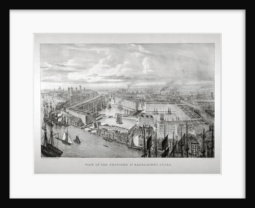 View of the proposed St Katharine's Dock, London by Thomas Mann Baynes