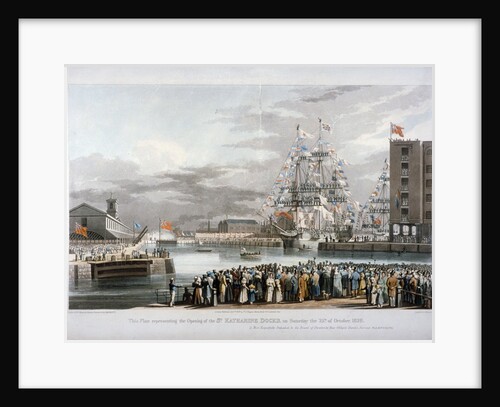 The opening of St Katharine's Dock, London by E Duncan
