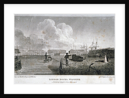 London Docks, Wapping by W Hawkins