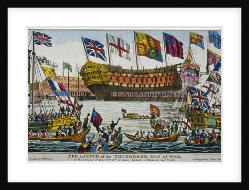 Launch of HMS 'Thunderer', Woolwich Royal Dockyard, Kent by Anonymous