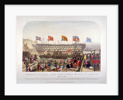 Launch of HMS 'Royal Albert', Woolwich Royal Dockyard, Kent by Anonymous
