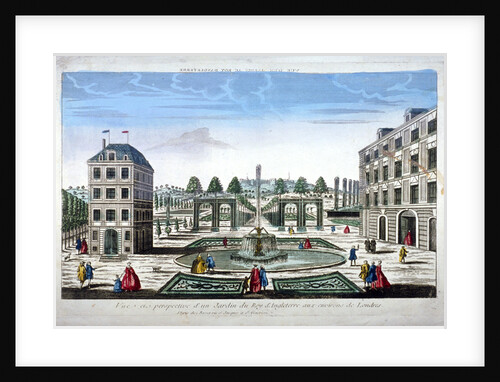 Figures strolling in a garden, Windsor, Berkshire by Anonymous