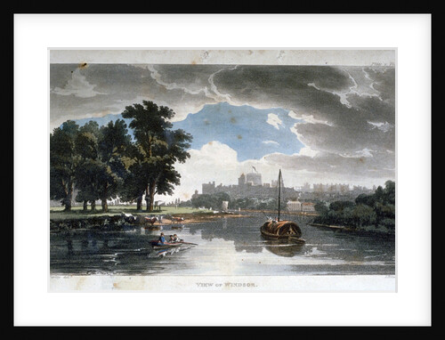 View of Windsor from the River Thames, Berkshire by J Bluck