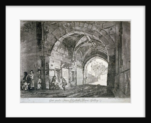 Gate under Queen Elizabeth's Picture Gallery, Windsor Castle, Berkshire by Paul Sandby