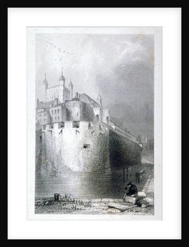 View of the Tower of London from the moat by Anonymous