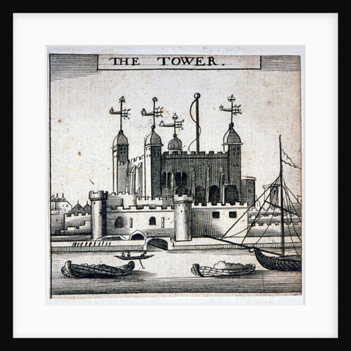 View of the Tower of London with boats on the River Thames by Anonymous