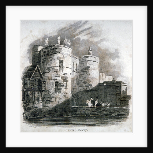 South view of the Tower of London with figures on horseback by Robert Sands