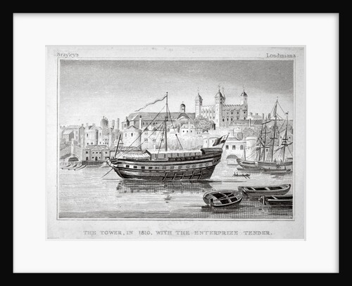 The Tower of London with the 'Enterprize' tender in the foreground by Anonymous