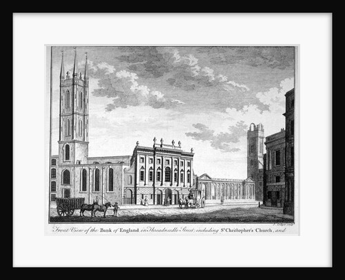 Front view of the Bank of England, City of London by J Collyer