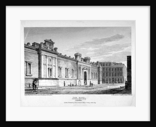 North view of the Bank of England, City of London by John Burnet