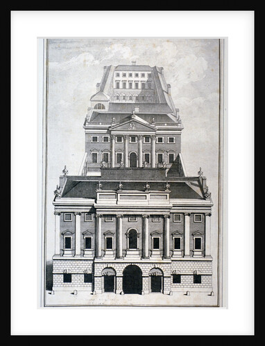 Perspective view of the Bank of England, City of London by Benjamin Cole