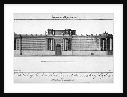 North view of the new buildings at the Bank of England,  City of London by Thomas Prattent