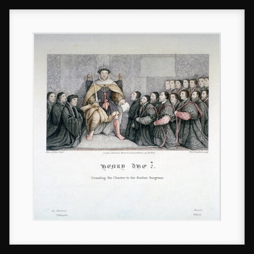 Henry VIII granting the charter to the Barber Surgeons by William P Sherlock