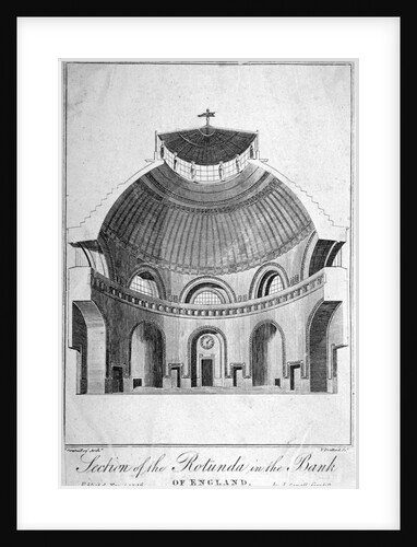 Section of the Rotunda at the Bank of England, City of London by Thomas Prattent