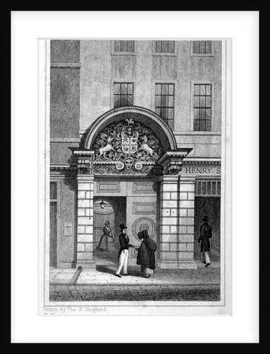 Entrance to Barber Surgeons' Hall, City of London by John Greig