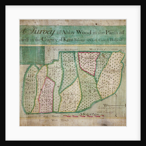 Map of Abbey Wood, part of Erith or Lesnes Manor on the eastern boundary of Woolwich, Kent by Anonymous