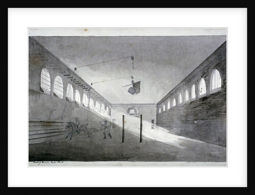 Interior view of the riding house, Hyde Park, London by John Claude Nattes