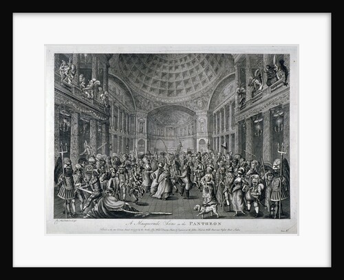 Scene of a masquerade at the Pantheon, Oxford Street, Westminster, London by Charles White