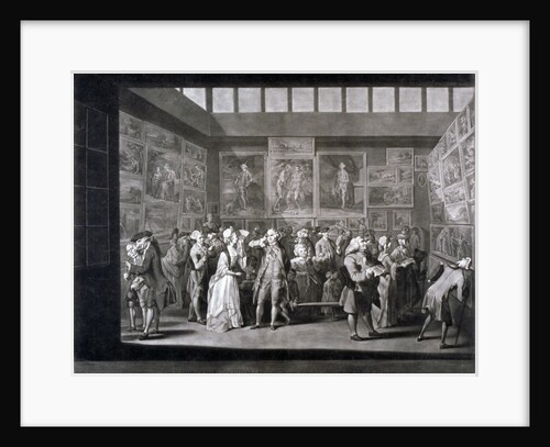 Royal Academy of Arts exhibition in a house on Pall Mall, Westminster, London, 1771 (1772) by Richard Earlom