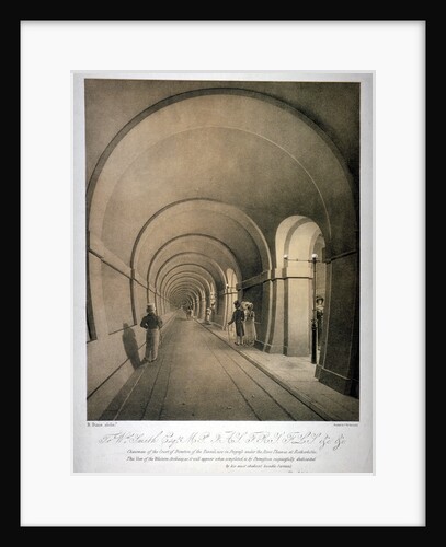 View of the (proposed) western archway of the Thames Tunnel, London by Anonymous