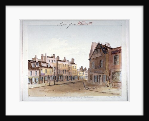 View of Walworth village, Southwark, from the north entrance, London by John Hassell