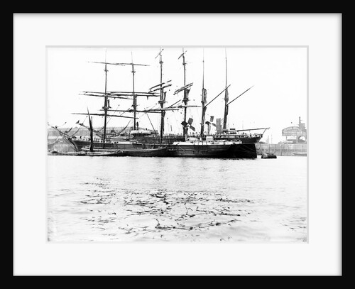 Sailing ships at St Katharine's Dock, London by Anonymous