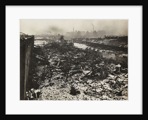 Scene at Silvertown following an explosion in a munitions factory, London, World War I by Anonymous