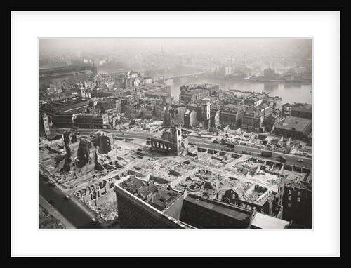 View from St Paul's Cathedral towards Southwark Bridge, London, World War II by Anonymous