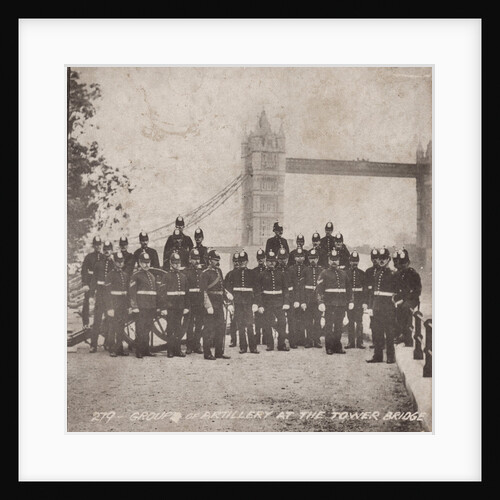 Group of artillery at Tower Bridge, London by Anonymous