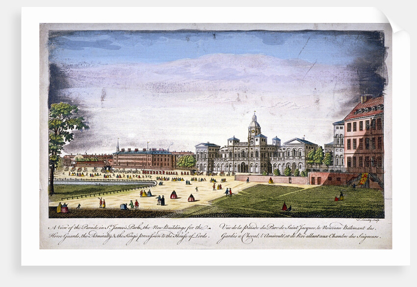 St James's Park and Horse Guards, Westminster, London, 1752(?) by T Loveday