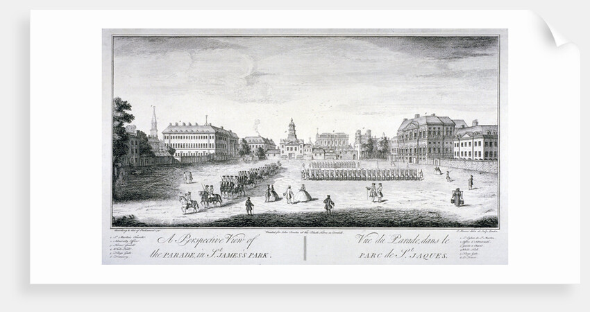 Horse Guards Parade from St James's Park, Westminster, London by John Maurer