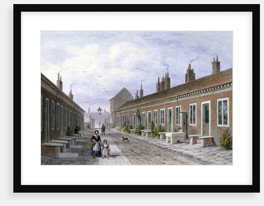 Skinners' Almshouses, Mile End Road, Stepney, London by Thomas Hosmer Shepherd