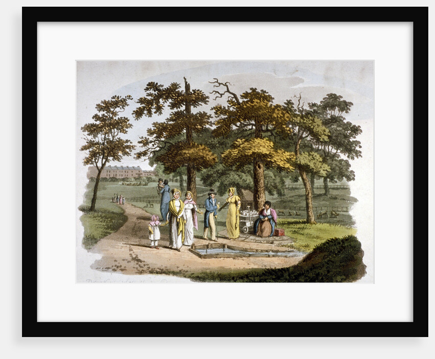View of a drinking well, Hyde Park, Westminster, London by William Pickett
