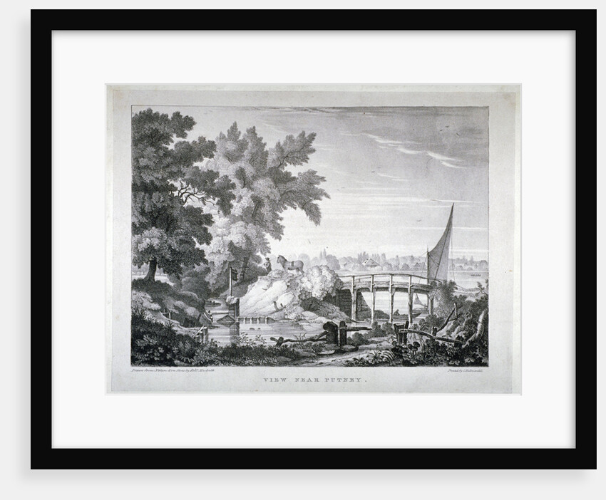 View near Putney, with the River Thames in the background, Wandsworth, London by Robert Mackreth