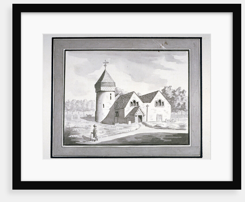 North-west view of the Church of St Nicholas, Tooting, Wandsworth, London by Anonymous