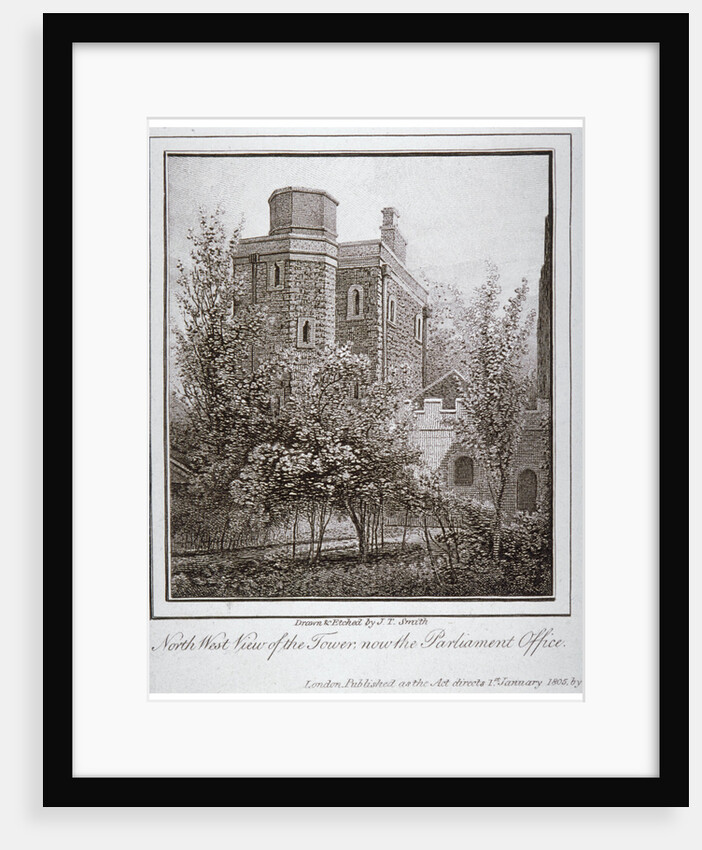 North-west view of the Jewel Tower, Old Palace Yard, Westminster, London by John Thomas Smith