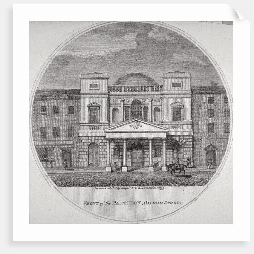 Front view of the Pantheon on Oxford Street, Westminster, London by Anonymous