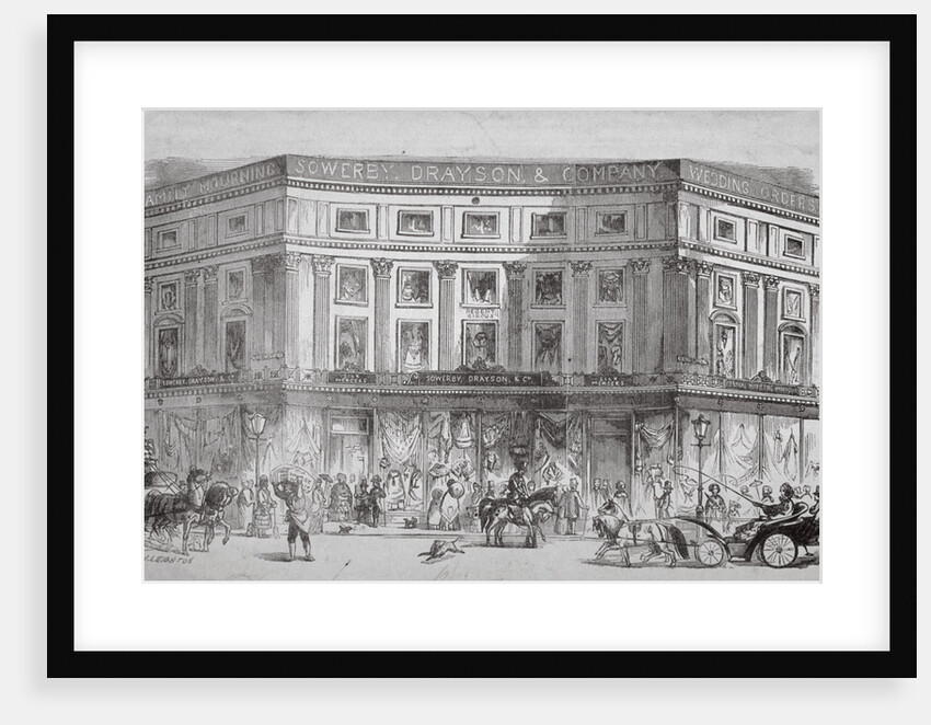 Mercers' shop, Regent Circus, Westminster, London by H Leighton