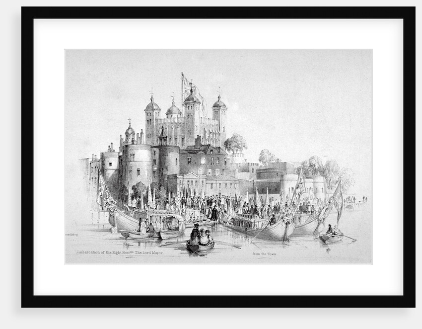 Lord Mayor Thomas Johnson and his entourage embarking from the Tower of London by William Parrott
