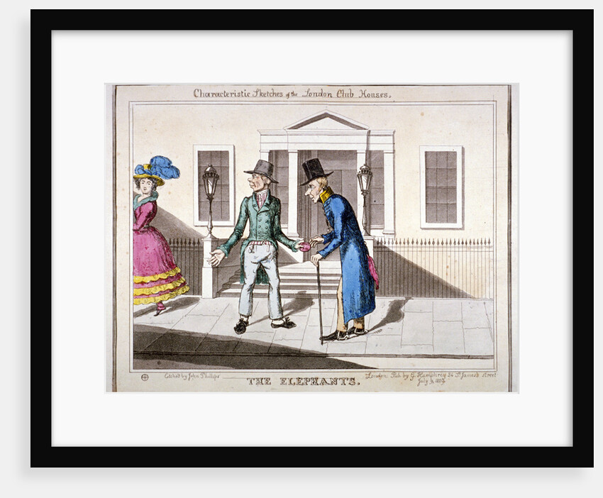 Characteristic sketches of the London club houses': 'The Elephants by John Phillips