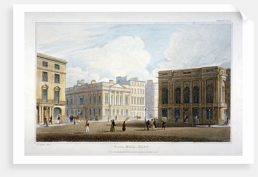 View of Pall Mall East, Westminster, London by Anonymous