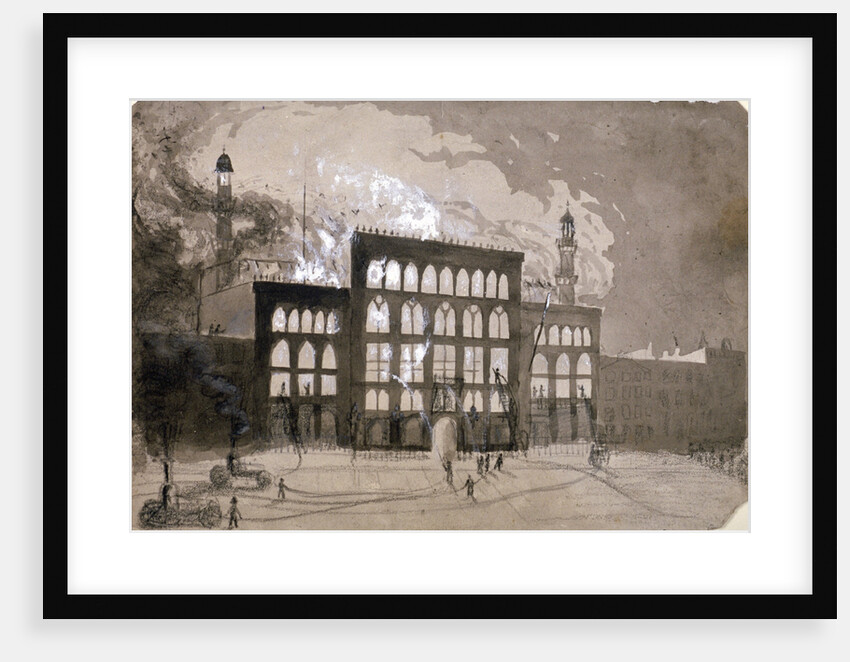 Fire at the Alhambra Theatre, Leicester Square, London, 1882 (1883) by William Dickes