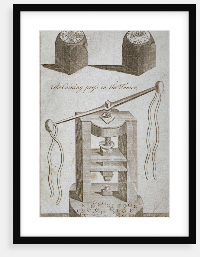 Coining press and dies from the Tower of London by Anonymous